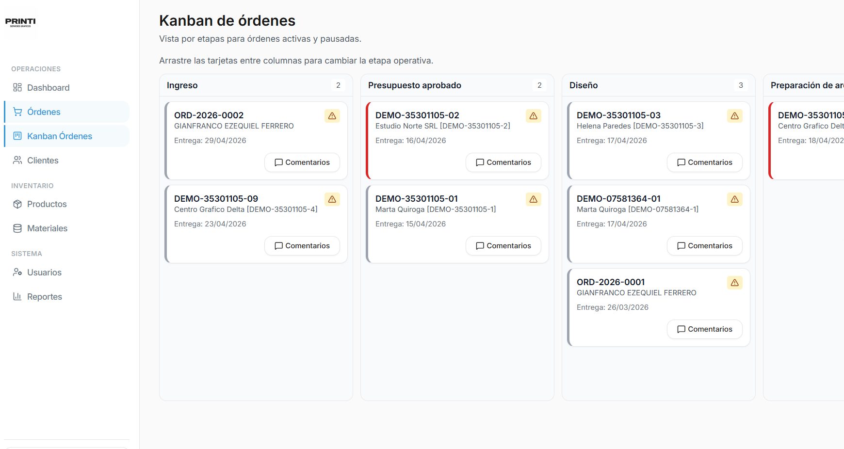 Sistema en acción para retail: panel de reposición y conciliación de stock